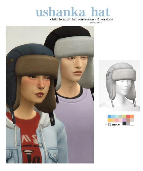 sims 4 ushanka hat cc.